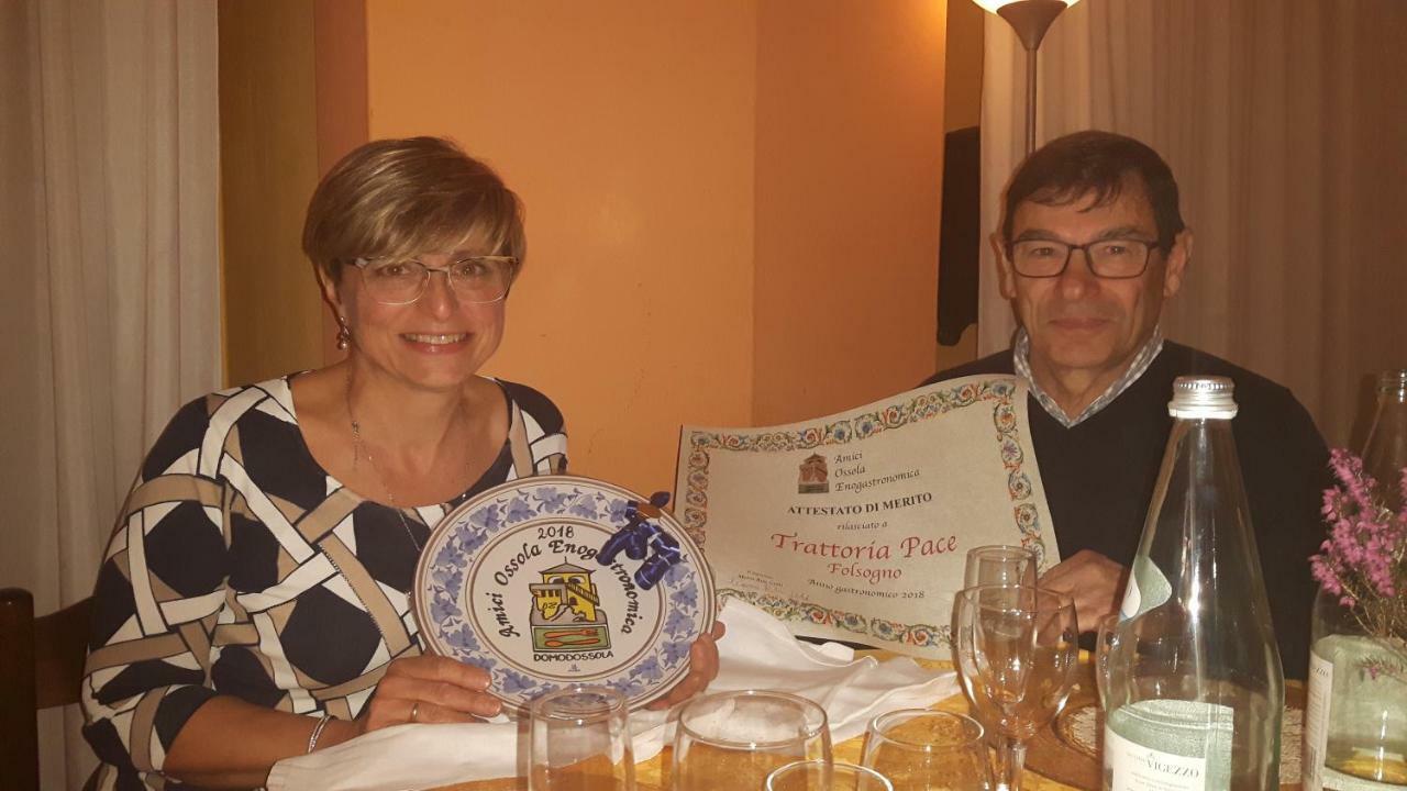 Trattoria Bar Pace Hotel Re Bagian luar foto